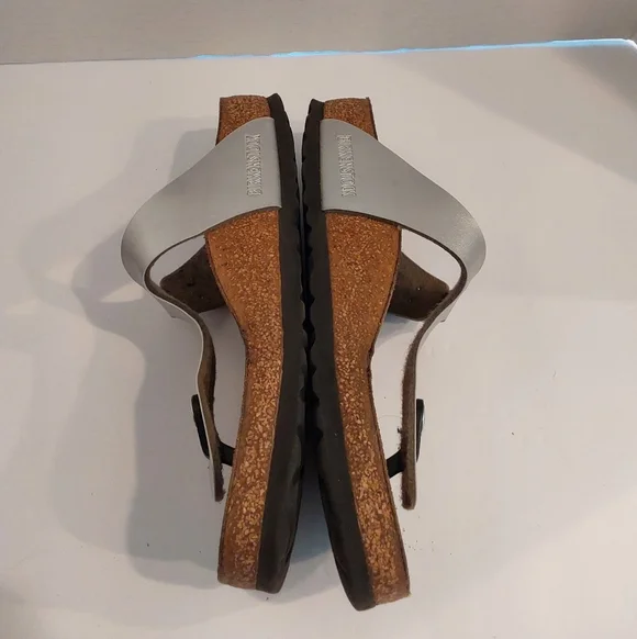 BIRKENSTOCK GIZAH SILVER SIZE 37 PRE-OWNED - Picture 5 of 5